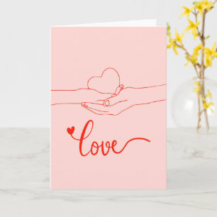 Love Holding Hands Romantic Couple Card