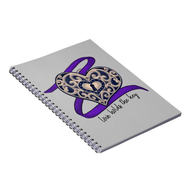 Love holds the key - spiral bound  notebook (Right Side)