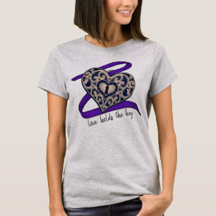 Love holds the key to my heart locket T-Shirt