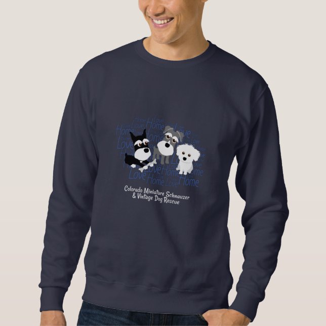 Love, Home - Schnauzer Dark Sweatshirt (Men) (Front)