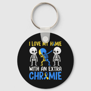 Love Homie with an Extra Chromie Down Syndrome Key Ring