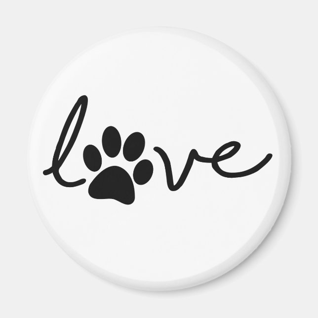 Love. Honden of katten poten. Dierendag.  Magnet (Front)
