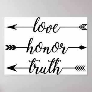 Love Honour Truth Poster