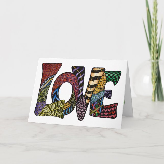 Love, Hope and Peace wish for the New Year Holiday Card (Front)