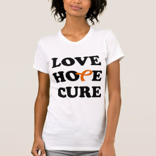 Love Hope Cure Orange Leukaemia Cancer ribbon T-Shirt