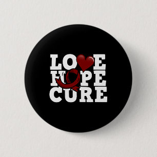 Love Hope Cure - Sickle Cell Awareness 6 Cm Round Badge