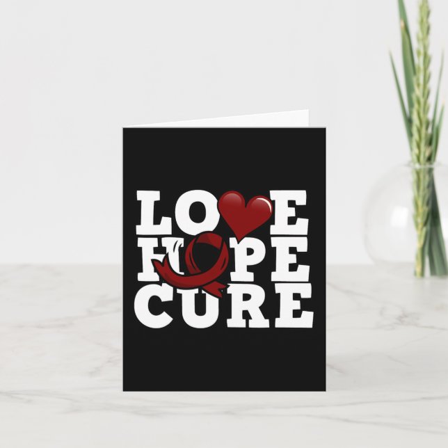 Love Hope Cure - Sickle Cell Awareness  Card (Front)