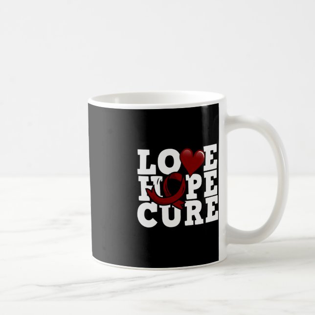 Love Hope Cure - Sickle Cell Awareness  Coffee Mug (Right)