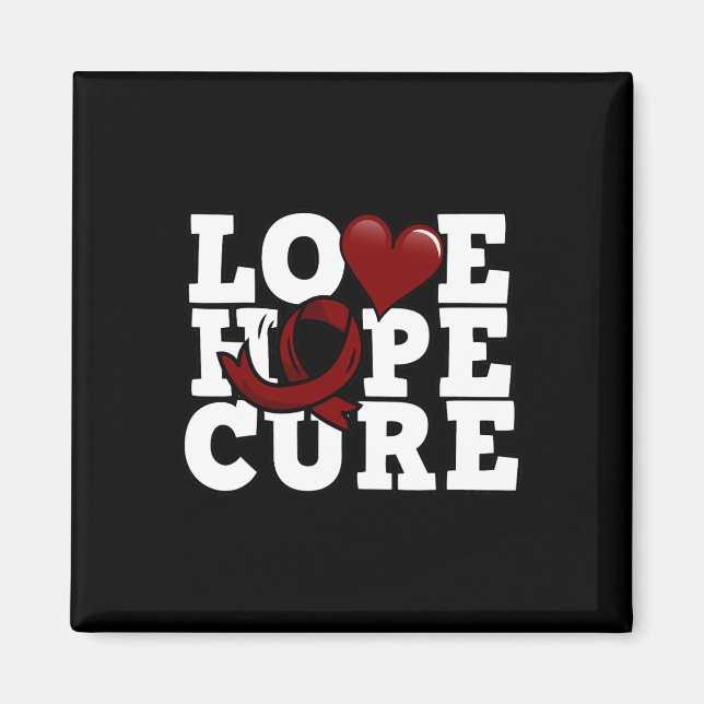 Love Hope Cure - Sickle Cell Awareness  Magnet (Front)
