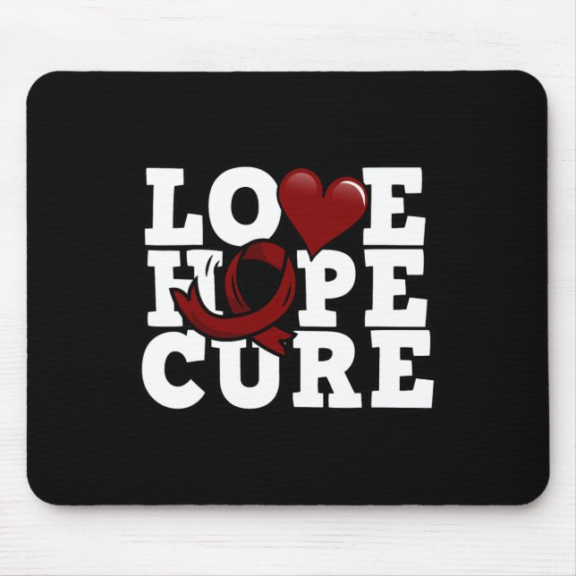 Love Hope Cure - Sickle Cell Awareness  Mouse Pad (Front)
