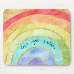 Love Hope Dream Rainbow Mouse Pad