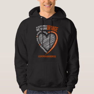 Love Hope Faith September We Wear Orange Leukaemia Hoodie