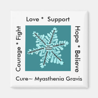 Love/ Hope/ Fight / Cure - Myasthenia Awareness Magnet