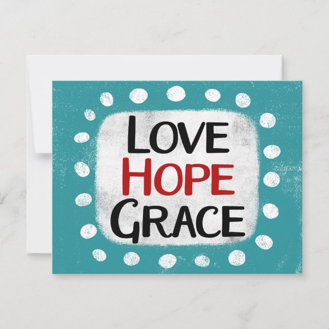 Love Hope Grace Greeting Card (Front)