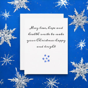 Love Hope Health Wishes for Merry Christmas Holiday Card