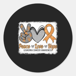 Love Hope Leukaemia Awareness Month Warrior Women Classic Round Sticker