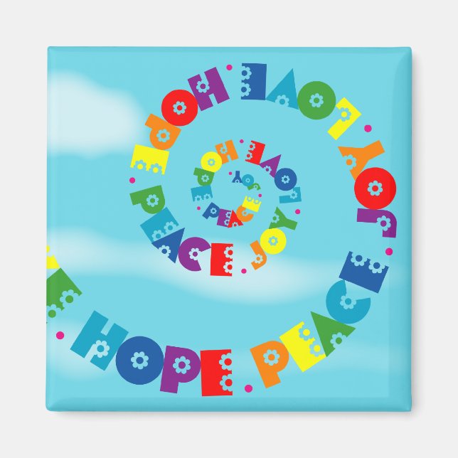 Love Hope Peace Joy Magnet (Front)