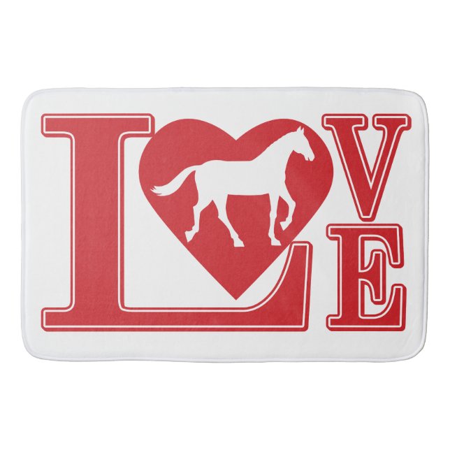 Love Horses Bath Mat (Front)