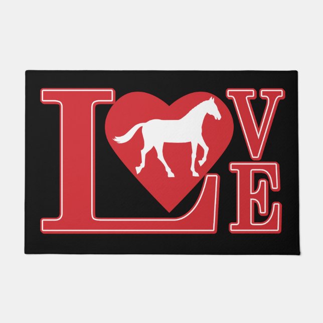 Love Horses Doormat (Front)