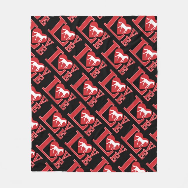 Love Horses. I love Horses Fleece Blanket (Front)