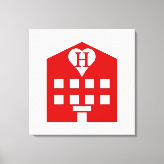 Love Hotel Japanese Emoji Canvas Print (Front)