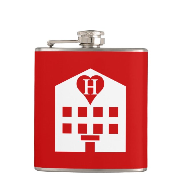 Love Hotel Japanese Emoji Hip Flask (Front)