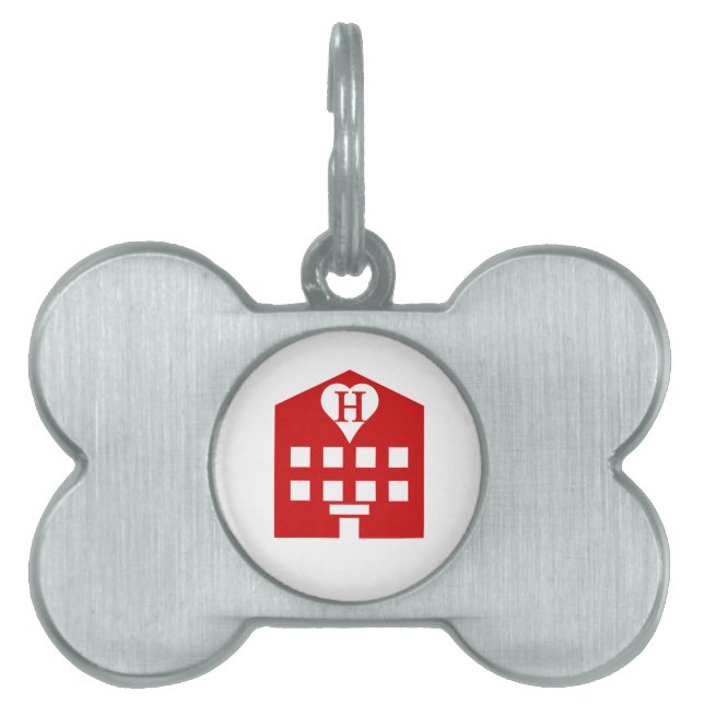 Love Hotel Japanese Emoji Pet Name Tag (Front)