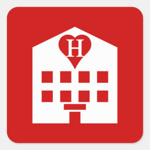 Love Hotel Japanese Emoji Square Sticker