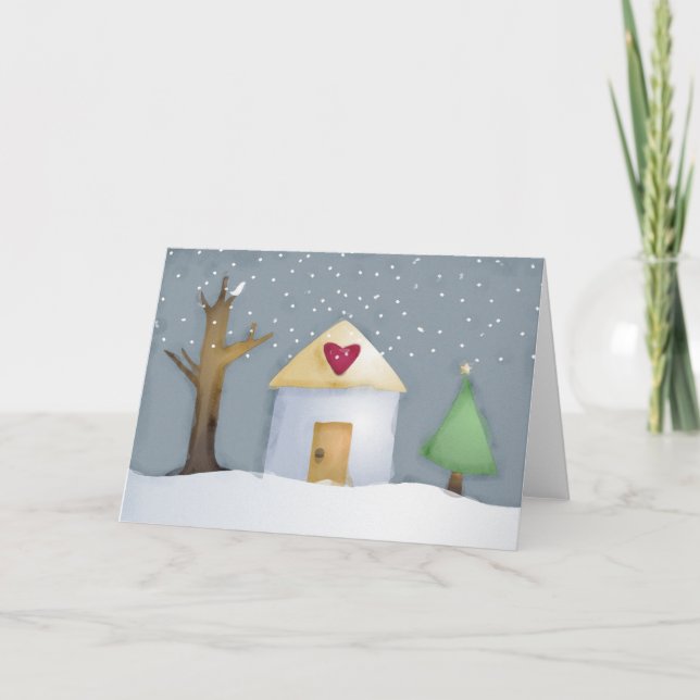 love house home garden Christmas card (Front)
