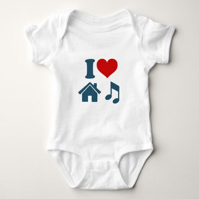 Love House Music Baby Bodysuit (Front)