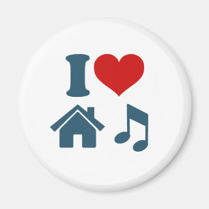 Love House Music White Magnet   Ibiza Dancing