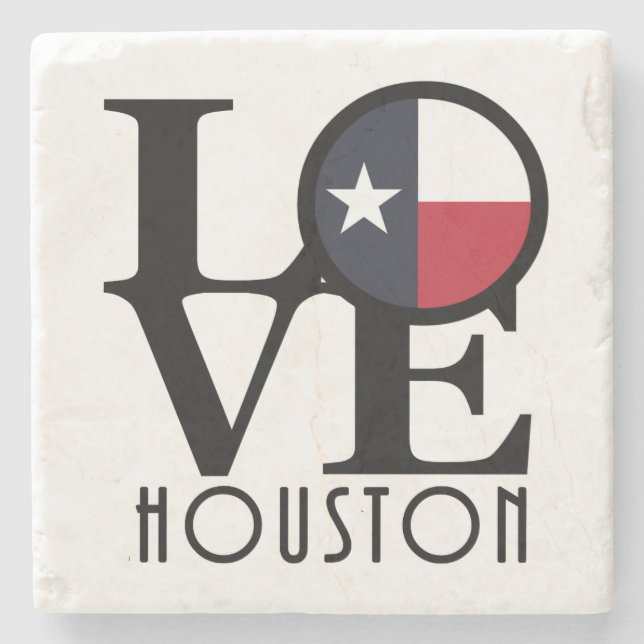 LOVE Houston Stone Coaster (Front)