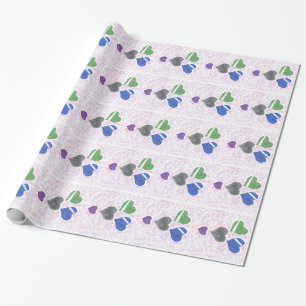 Love Hues Hearts Wrapping Paper