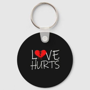 Love Hurts Broken Heart Divorce Breakup Heartbroke Key Ring