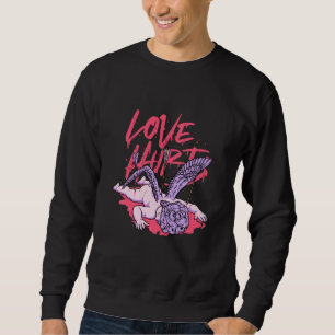 Love Hurts Broken Sad Cupid Valentines Day Emo Bro Sweatshirt