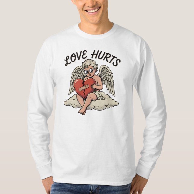 Love Hurts Cupid Angel T-Shirt (Front)