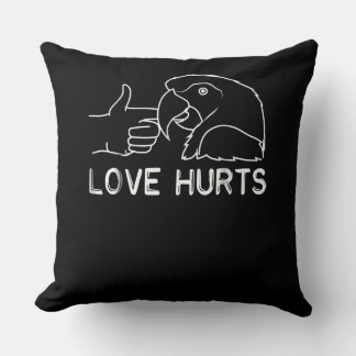 Love Hurts Parrot Lovers African Grey Budgerigar F Cushion