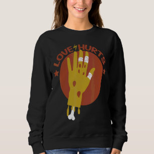 Love Hurts Weightlifting Bodybuilding Fitness Gym Sweatshirt