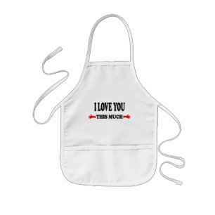 LOVE! I love you this Much Open Arms Kids Apron