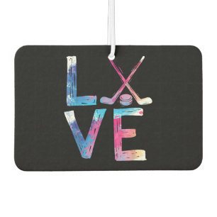 Love Ice Hockey Girls Hockey Gifts Womens Ice Hock Car Air Freshener