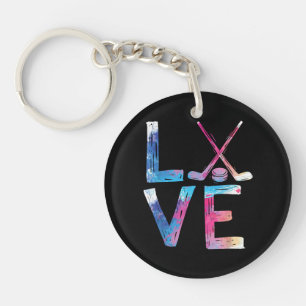 Love Ice Hockey Girls Hockey Gifts Womens Ice Hock Key Ring
