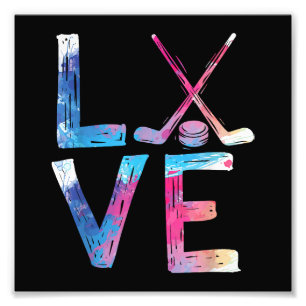 Love Ice Hockey Girls Hockey Gifts Womens Ice Hock Photo Print