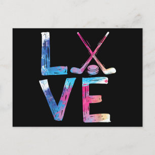Love Ice Hockey Girls Hockey Gifts Womens Ice Hock Postcard