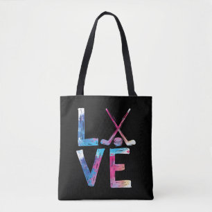 Love Ice Hockey Girls Hockey Gifts Womens Ice Hock Tote Bag