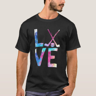 Love Ice Hockey Girls Hockey Womens Ice Hockey T-Shirt