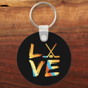 Love Ice Hokey Keychain