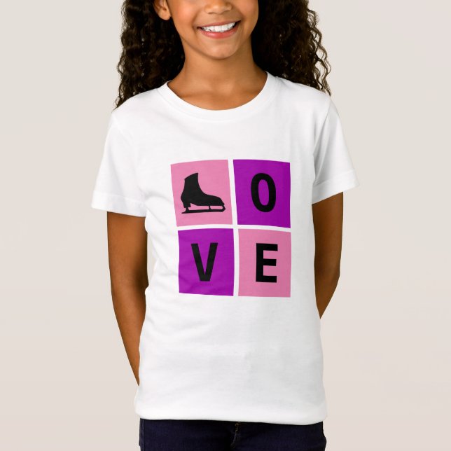 Love ice skating t-shirt (figure skating) (Front)