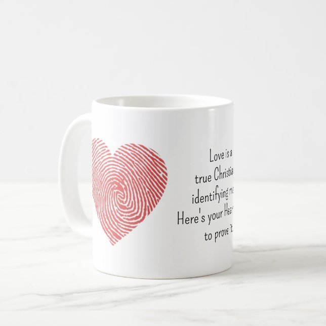 Love identifying mark of true Christians Coffee Mug (Front Left)