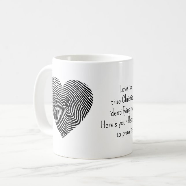Love identifying mark of true Christians Coffee Mug (Front Left)