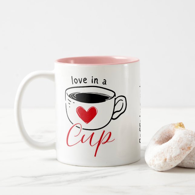 Love in a Cup – Funny Coffee Mug for Java Addicts (With Donut)